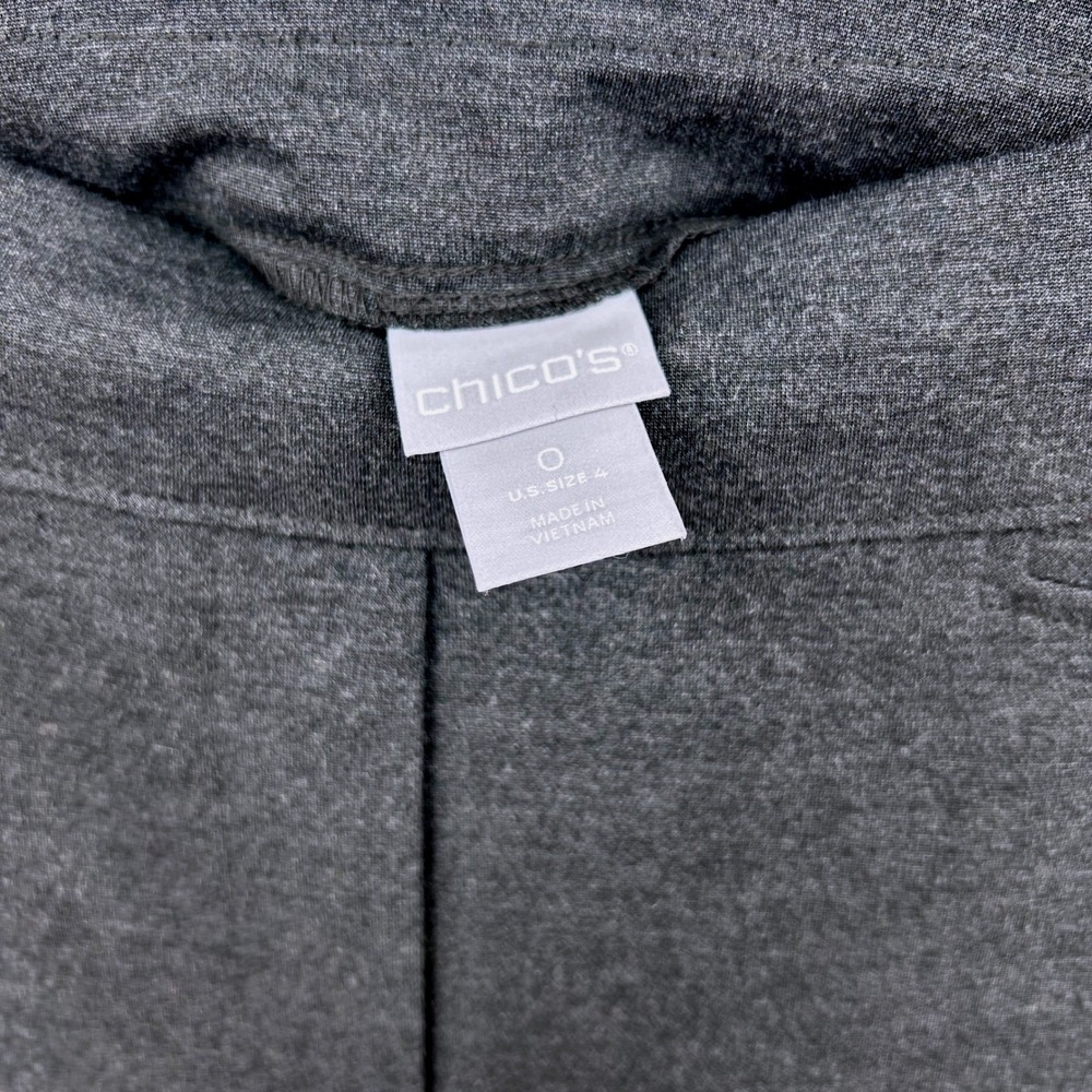 Chico's Leggings Womens 0/S Gray Stretch Pull On Slim Leg‎ Career Minimalist - Picture 2 of 5